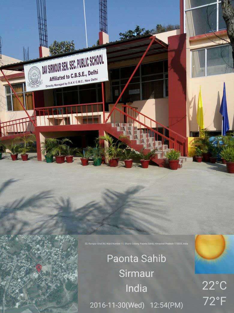 D A V SIRMOUR PUBLIC SCHOOL PAONTA SAHIB HIMACHAL PRADESH 630021