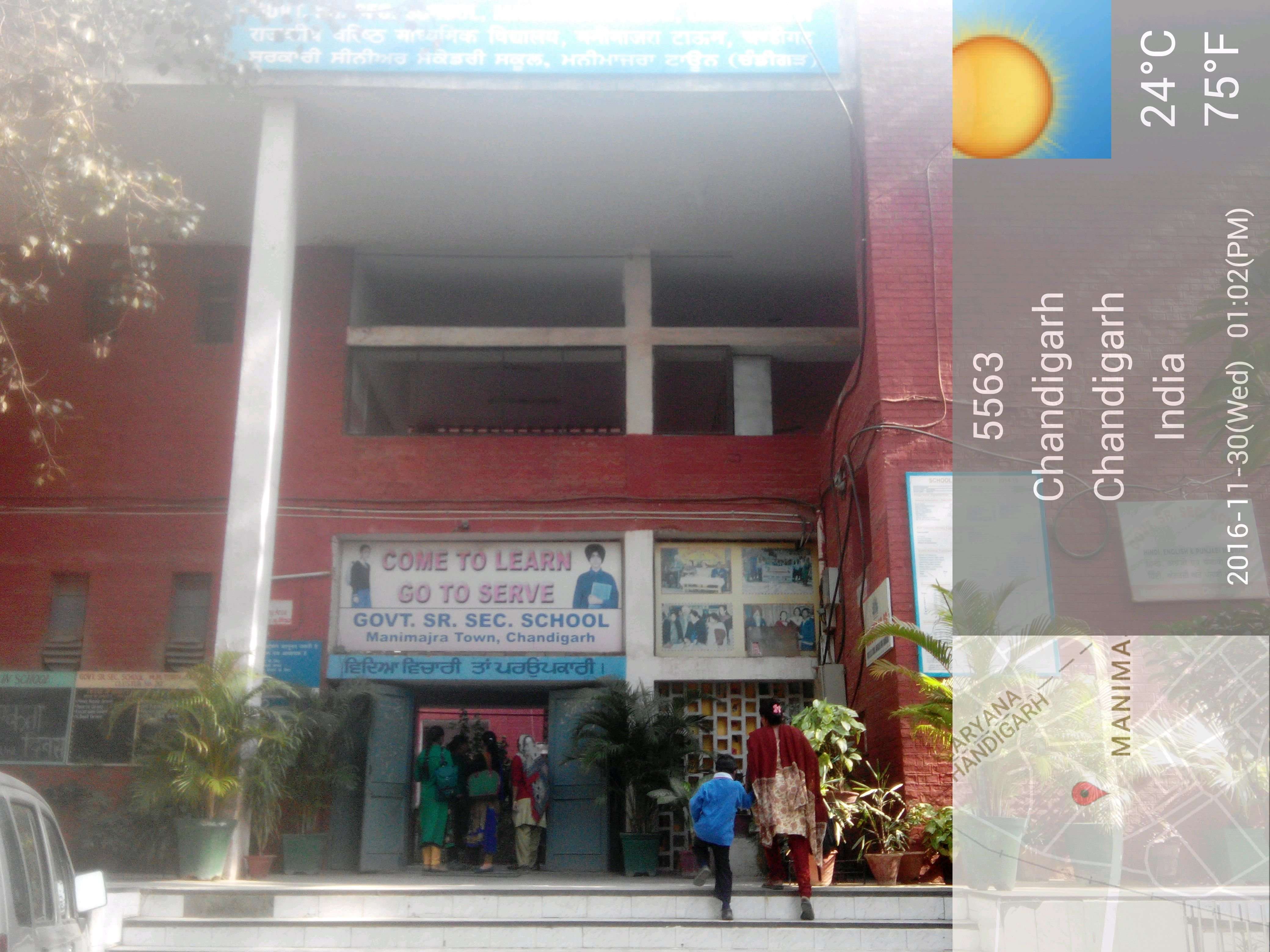 GOVT SR SEC SCHOOL MANIMAJRA TOWN CHANDIGARH 2620027