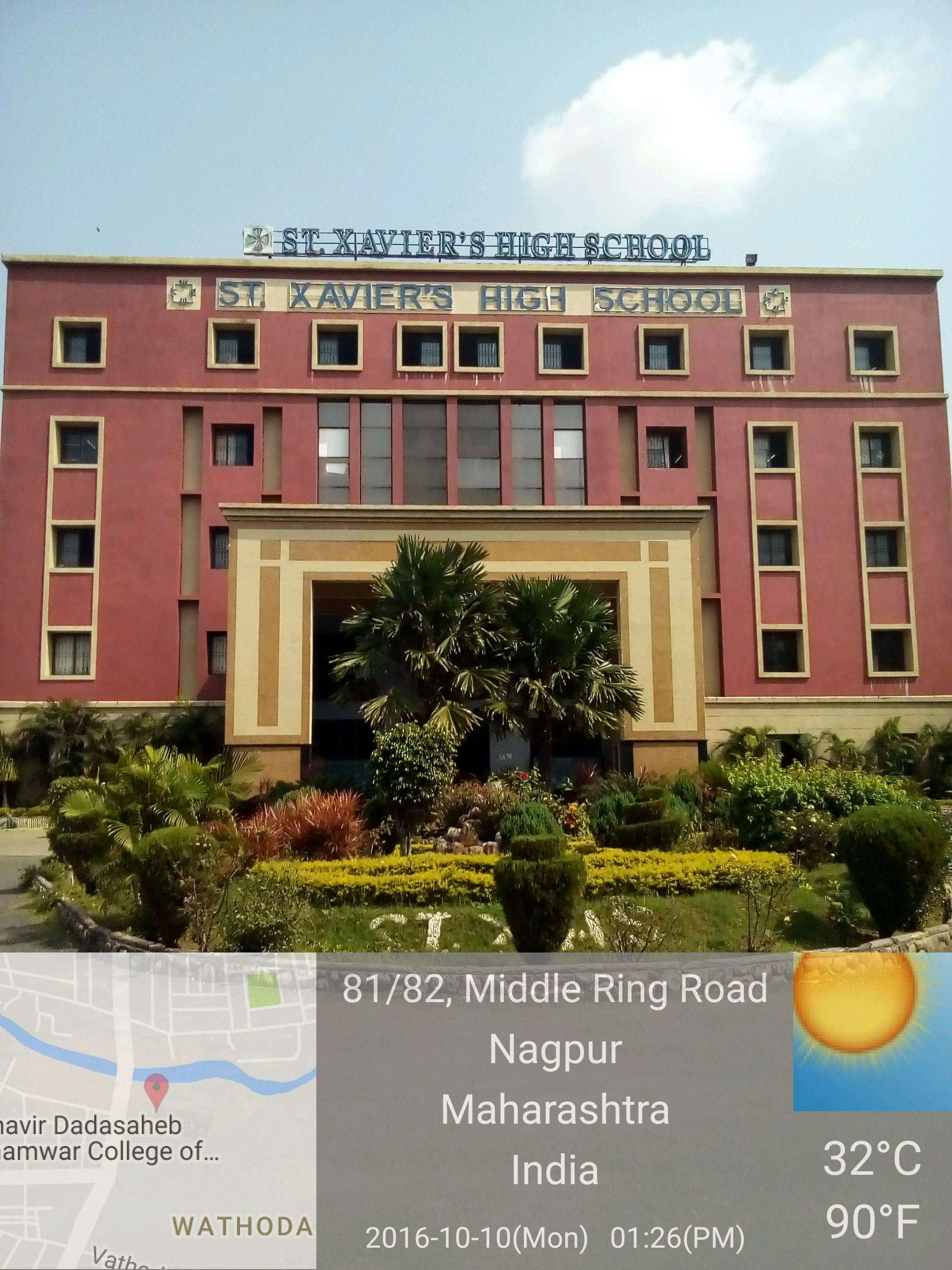ST XAVIER S HIGH SCHOOL 22 MIDDLE RING ROAD WARDHAMAN NAGAR MAHARASHTRA 1130057