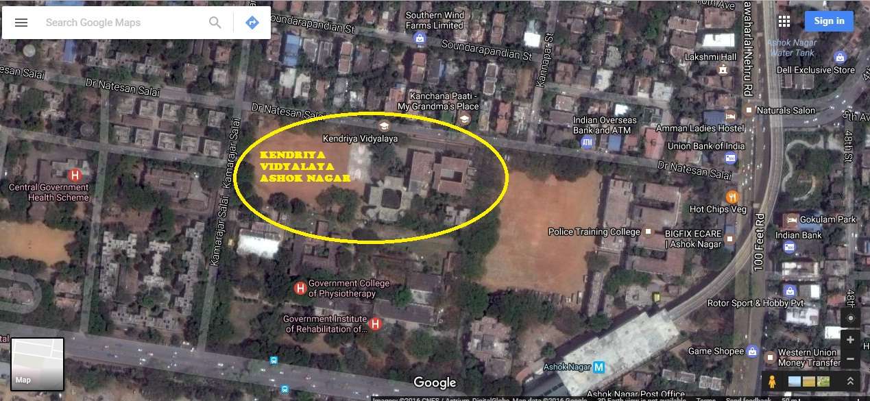 Ashok Nagar Chennai Map Kendriya Vidyalaya Dr. Natesan Salai Ashok Nagar Chennai Tamil Nadu - The  Learning Point