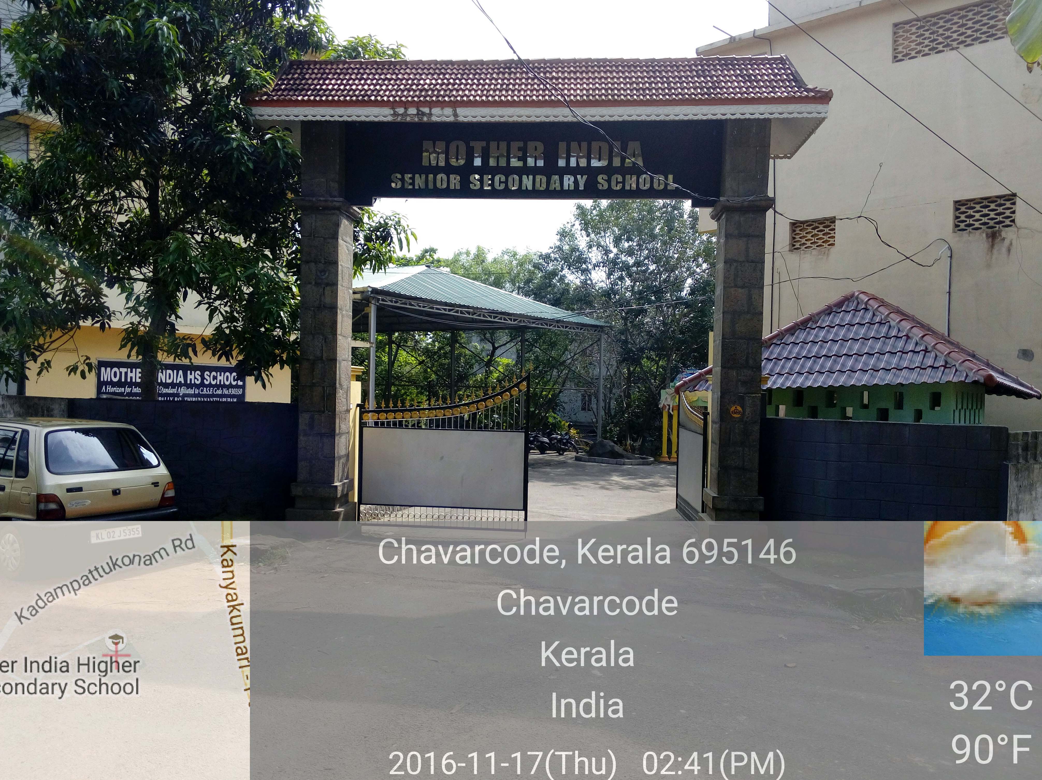 MOTHER INDIA HIGHER SEC SCHOOL CHAVARCODE PARIPPALLY PO DISTT THIRUVANANTHAPURAM KERALA 930350