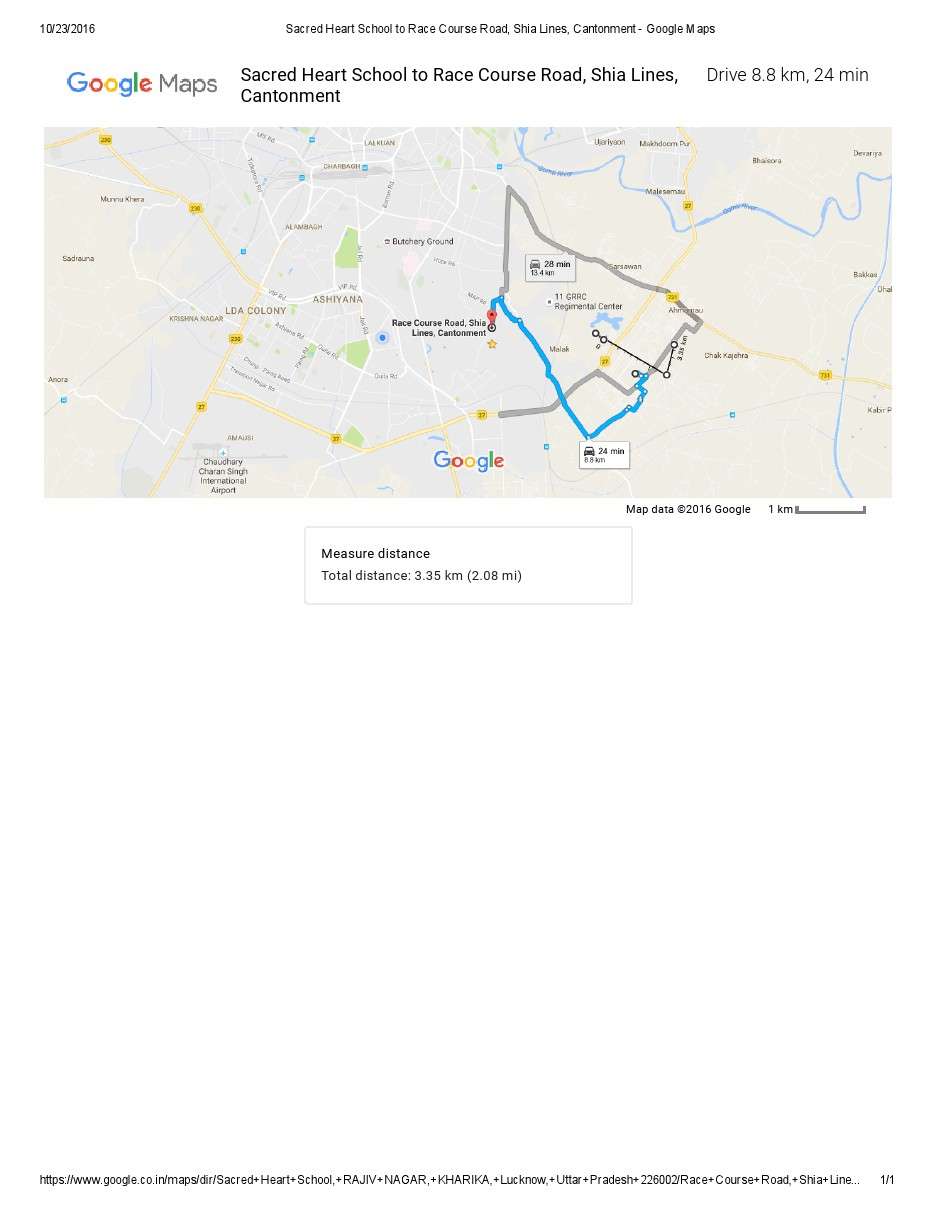 SACRED HEART SCHOOL RAJIV NAGAR KHARIKA LUCKNOW 2130384