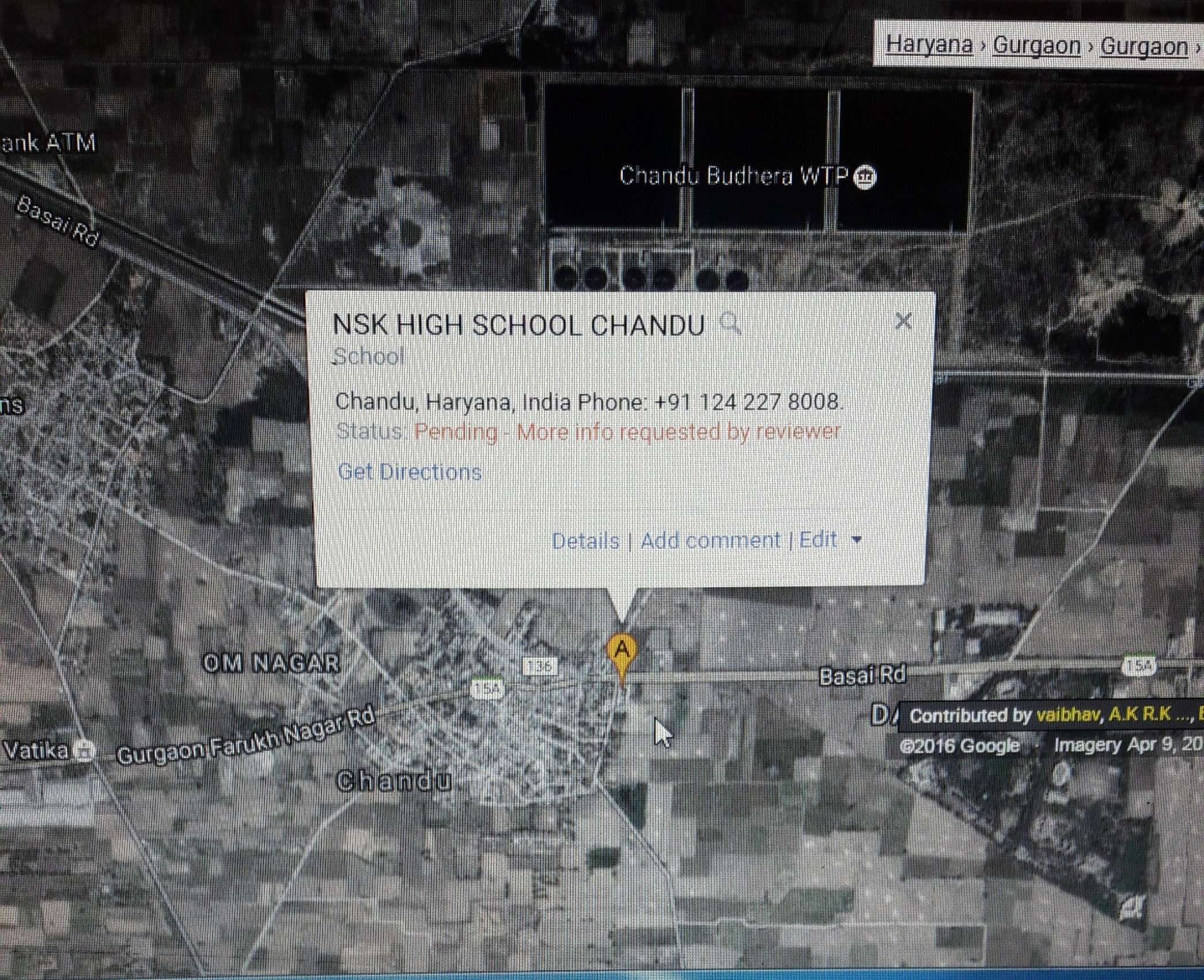 NEW SHISU KALYAN HIGH SCHOOL VILL CHANDU P O BUDHERADISTT GURGAON 531057