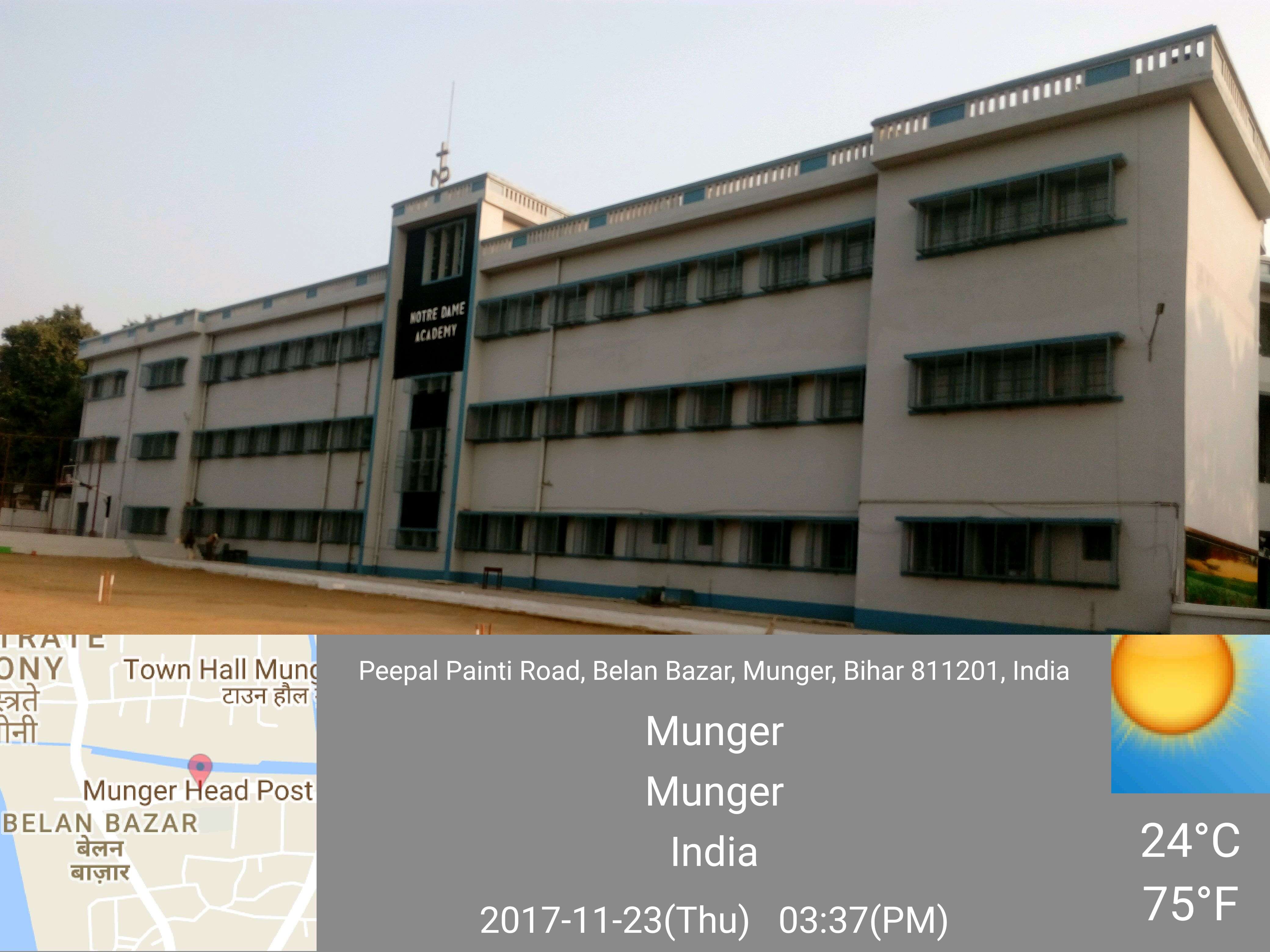 NOTRE DAME ACADEMY MUNGER PIPAL PANTI ROAD PO MUNGER DISTT MUNGER BIHAR 330117