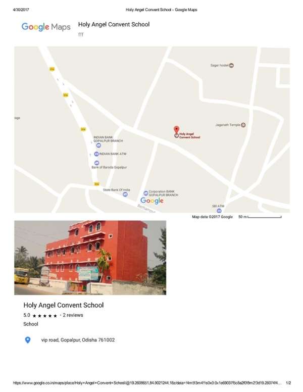 HOLY ANGEL CONVENT SCHOOL VIP ROAD GOPALPUR ON SEA GANJAM ORISSA 1530080