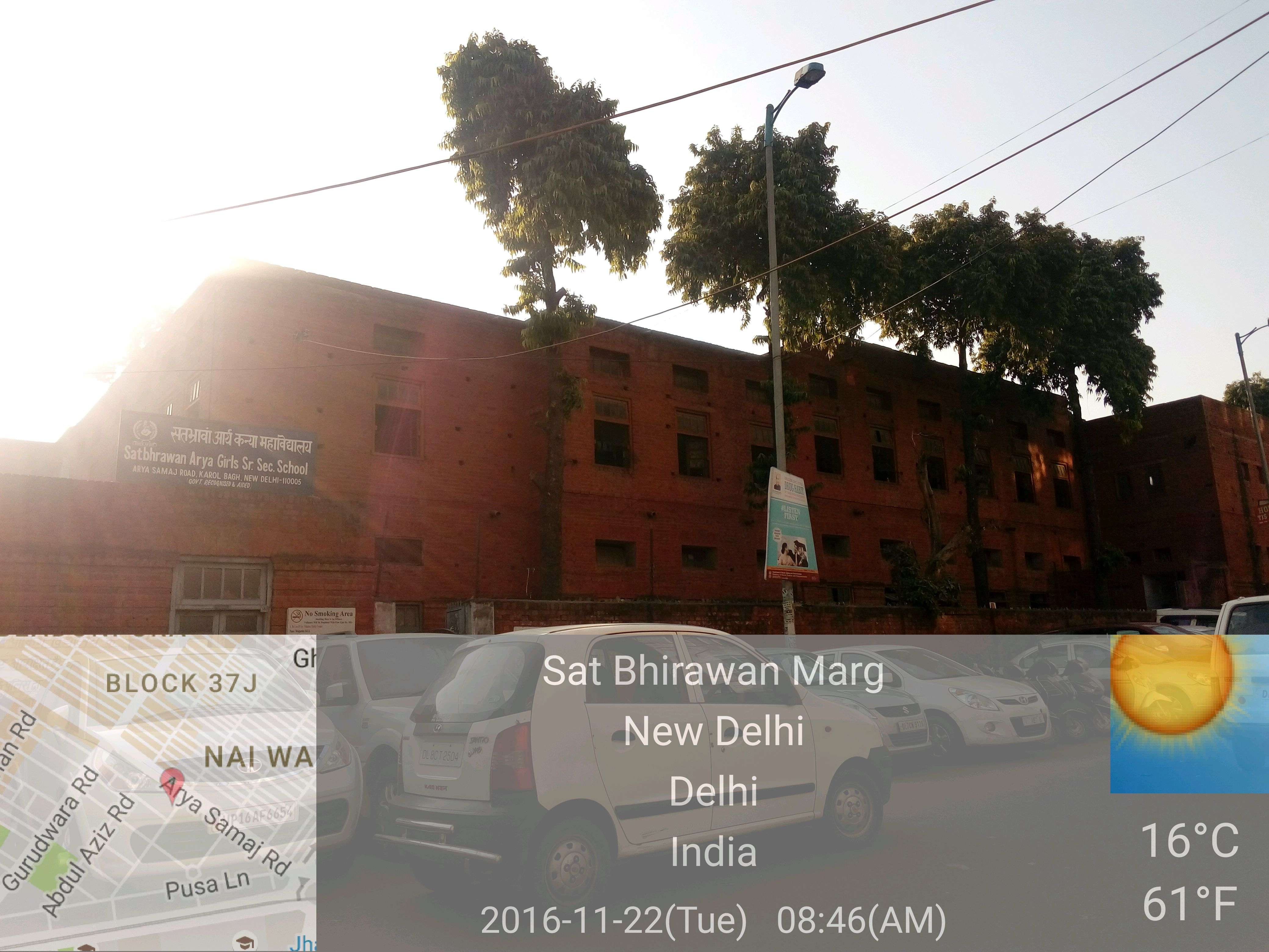 SATBHRAWAN ARYA GIRLS SR SEC SCHOOL ARYA SAMAJ ROAD KAROL BAGH NEW DELHI 2788036